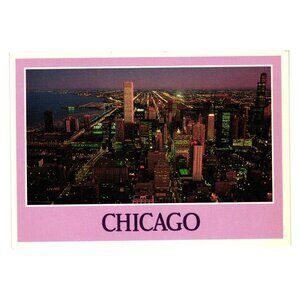 Vintage Chicago Postcard View From John Hancock Center Windy City For Framing